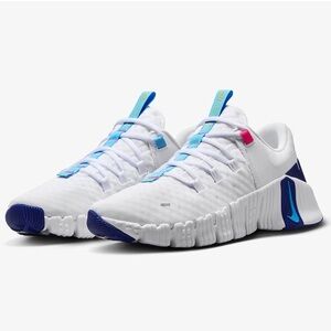Nike Women's Free Metcon 5 White Aquarius Blue